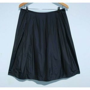 VINCE Metallic Blue Black Bubble Balloon A Line Pleated Knee Length Skirt 12